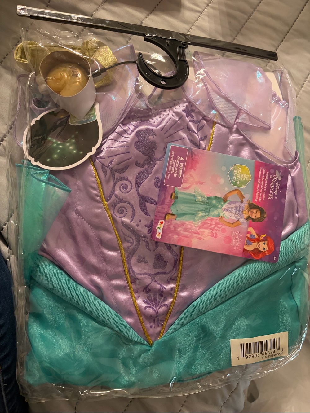 Disney Ariel-Inspired Lavender and Teal Princess Dress Costume
